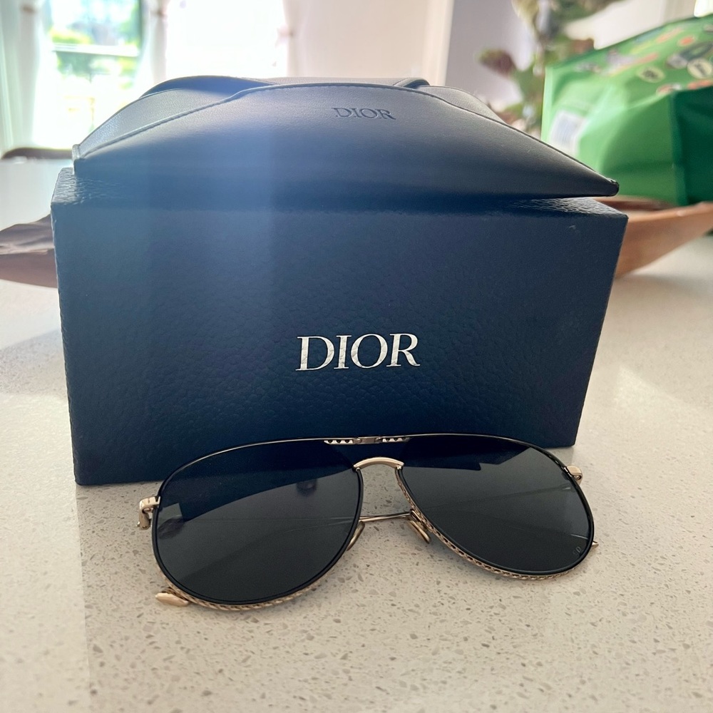 Dior Women’s Blue Pilot Sunglasses